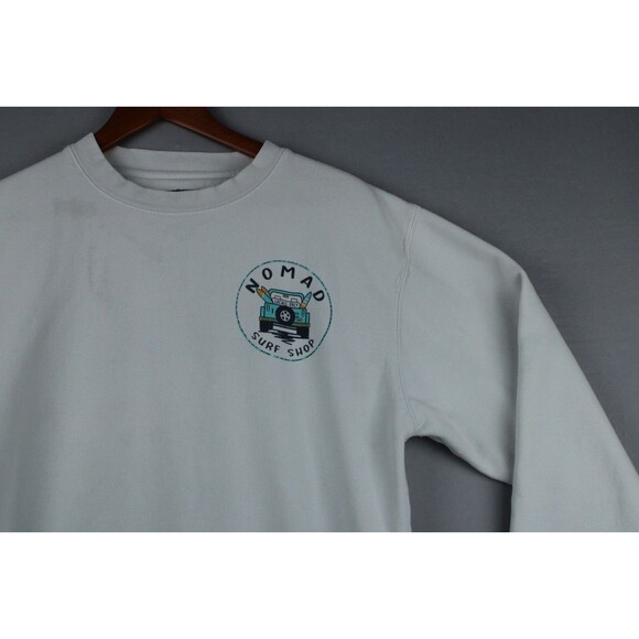 Blue 84 Nomad Surf Shop Sweater XS White Large Logo Back Sweater Surfing Beach - Picture 16 of 16